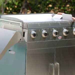 Plancha Pro au Gaz Inox 5 Brûleurs sur socle