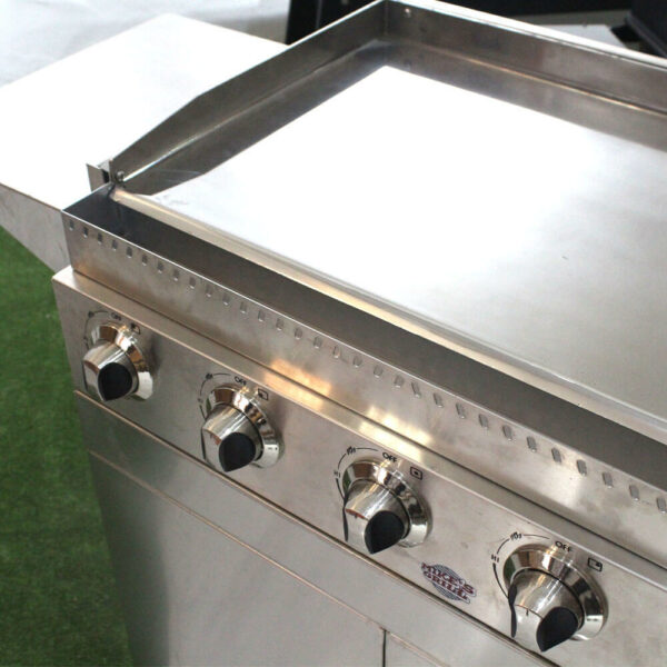 plancha Pro au gaz inox 5 bruleurs haut