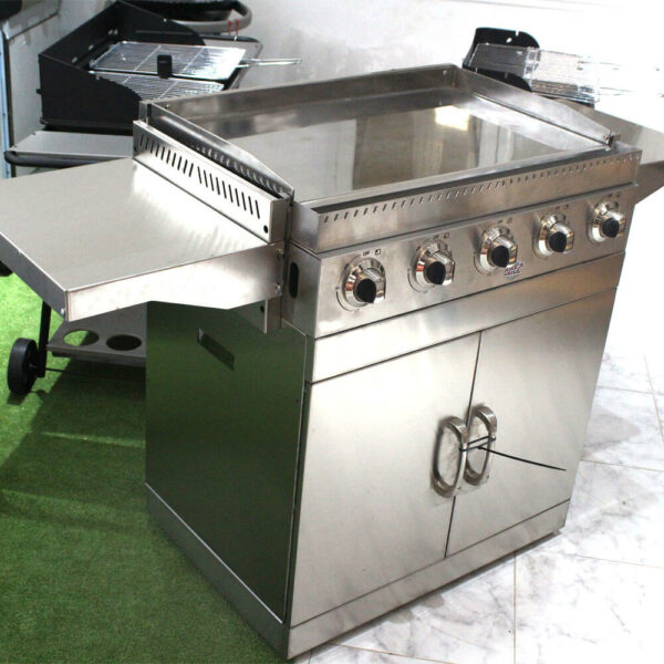 plancha Pro au gaz inox 5 bruleurs reel
