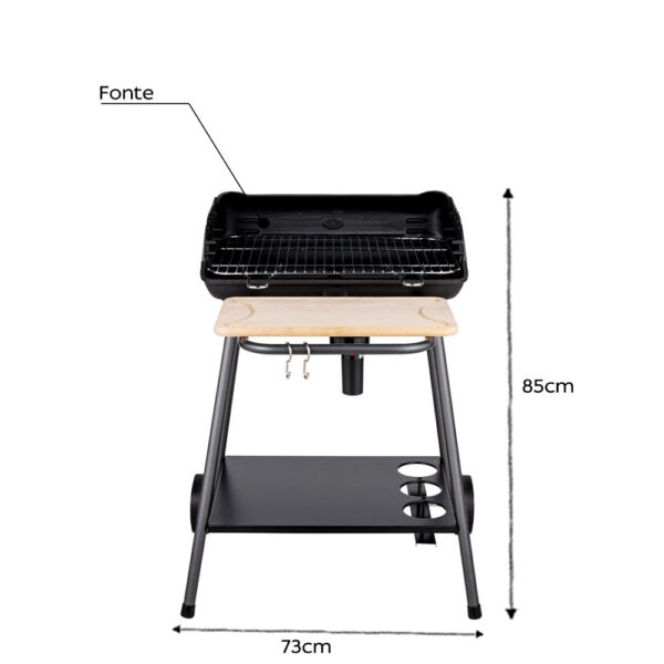 Barbecue a charbon en fonte modèle bergamo vertical dim