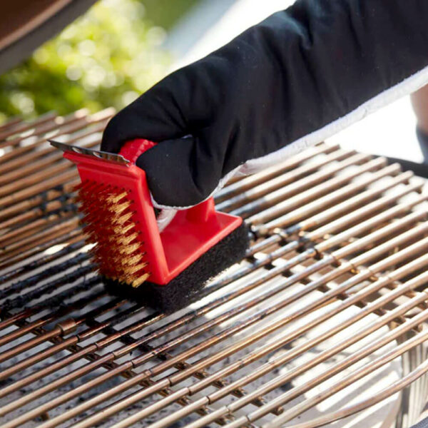 Brosse de nettoyage pour barbecue 3 en 1 couv