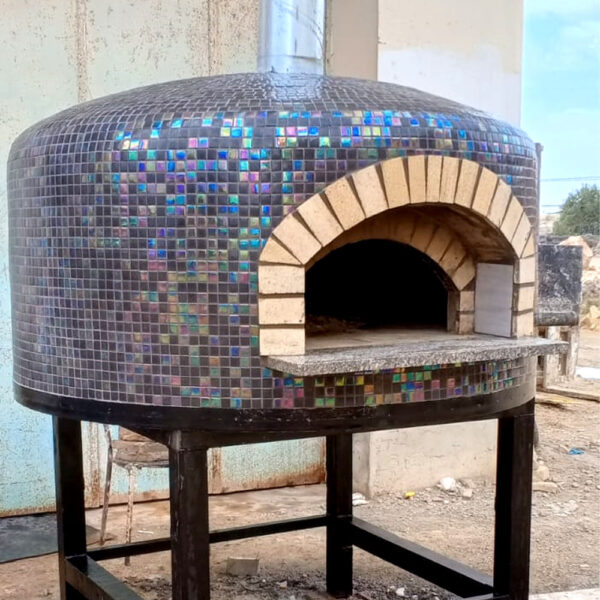 Four a pizza bois gaz en mazaique Pro120 couv