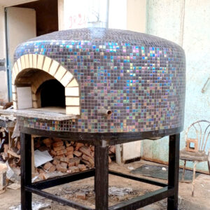 Four a pizza bois gaz en mosaique Pro120