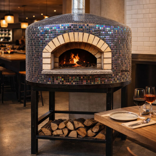 Four a pizza bois gaz en mosaïque Pro120 couverture