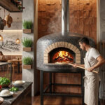 Four a pizza bois gaz en mosaïque Pro120 couverture2
