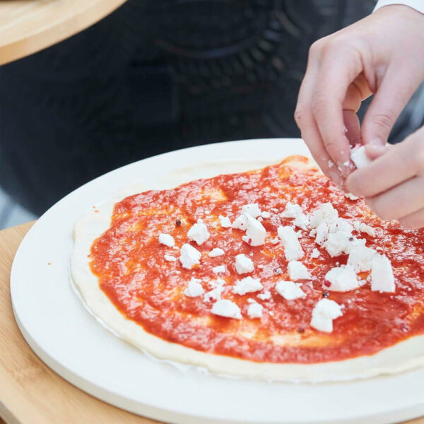 Pierre a pizza en argile refracatire couv