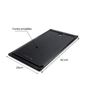 Plaque de cuisson en fonte émaillée – 43×23