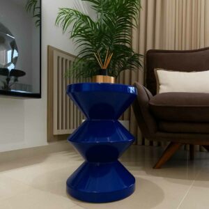 Table d’appoint en résine H47 D30 cm