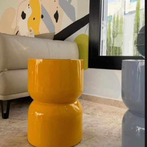 Table d’appoint en résine H50 D35 cm couv