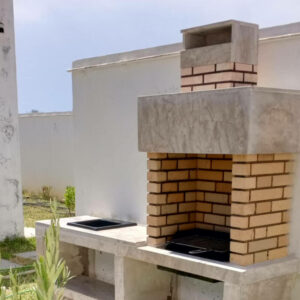 Barbecue en marbre et briques refractaire BM05