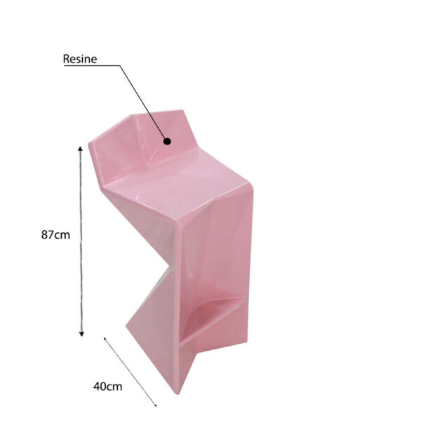 Tabouret haute moderne en résine dim