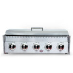Plancha Gaz Inox 5 Brûleurs a poser PL600 avec couvercle