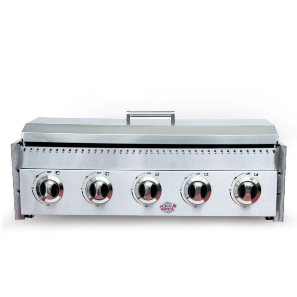 Plancha Gaz Inox 5 Brûleurs a poser PL600 avec couvercle