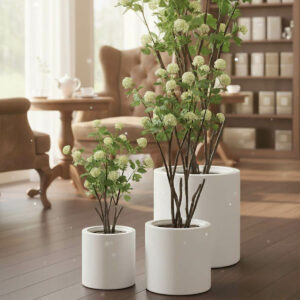 Cache pot cylindrique en resine CP022