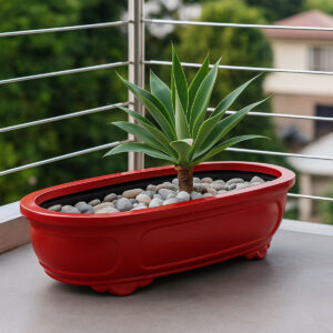 Cache pot en resine pour balcon CP027