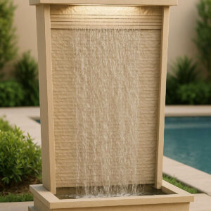 Cascade d’eau murale extérieur en marbre CMM01