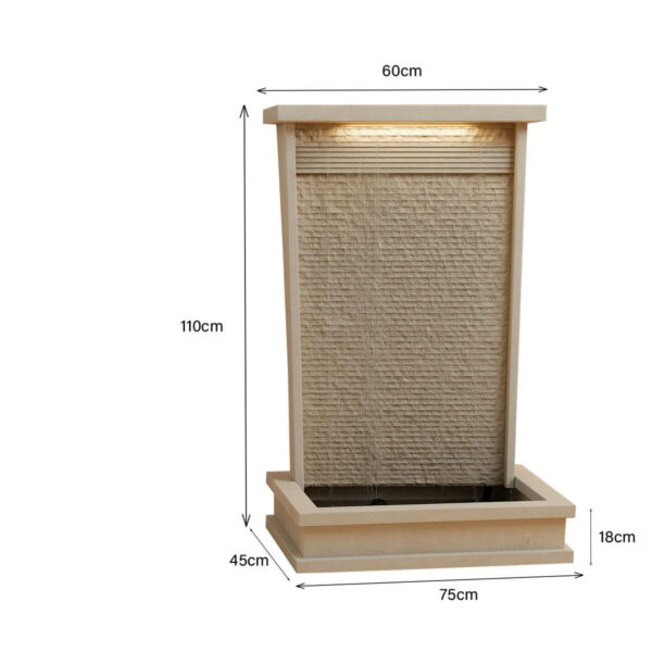 Cascade d'eau murale extérieur en marbre CMM01 dim