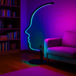 Lampadaire moderne modèle Vis a vis RGB H180cm
