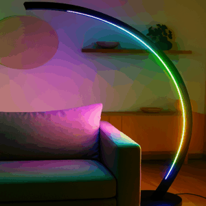 Lampadaire de salon modèle Arc RGB H180cm