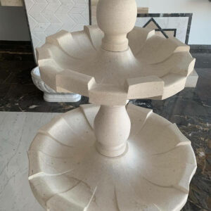 Fontaine centrale en marbre pour exterieur FCM01