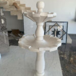 Fontaine centrale en marbre pour exterieur FCM01 reel2