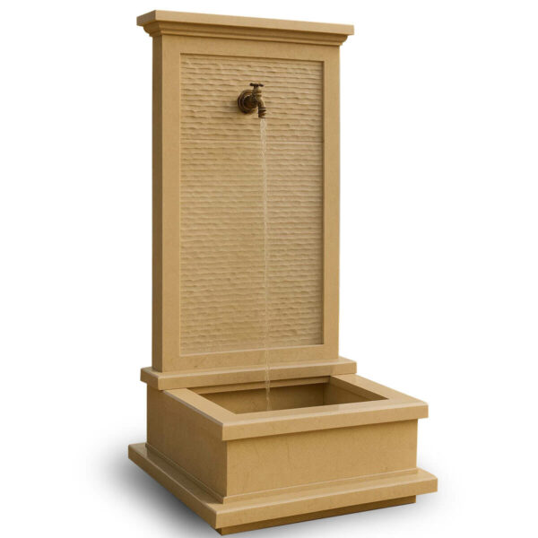 Fontaine murale pour exterieur en marbre FMM09