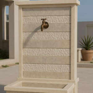 Fontaine murale pour extérieur en marbre FMM10