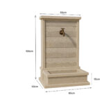Fontaine murale pour extérieur en marbre FMM10 dim