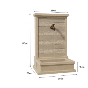 Fontaine murale pour extérieur en marbre FMM10