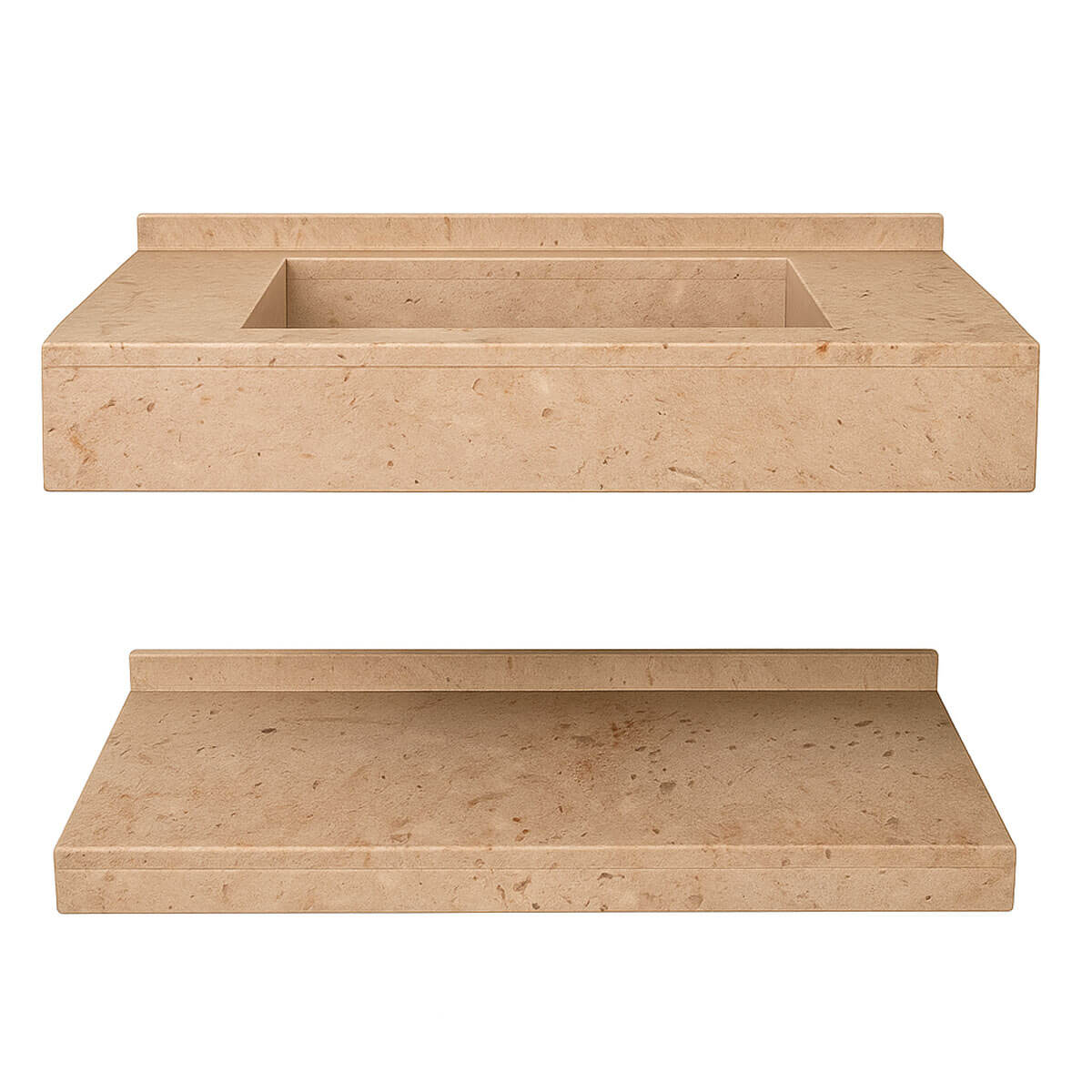 Lavabo suspendue avec etagere en marbre kadhel