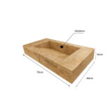 Lavabo suspendue en marbre Kadhel LMK70 dim