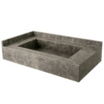 Lavabo suspendue en marbre Tindra gris LMT70