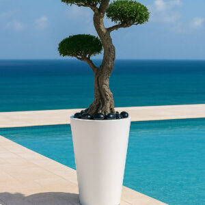 Pot conique geant en resine diametre 80cm