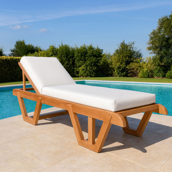 Chaise longue en bois Okoumé Ref CL25 couverture