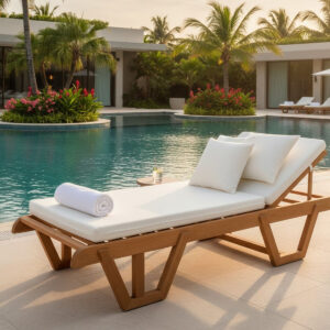 Chaise longue en bois Okoumé Ref CL25