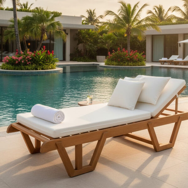 Chaise longue en bois Okoumé Ref CL25 couverture2