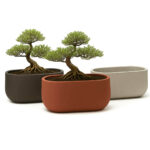 Jardinière rectangulaire arrondie en béton modèle AERO80 couv