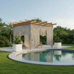 Paillote en bois africain PB332.7 couve