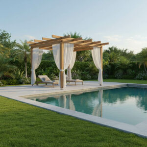 Paillote pour jardin en bois Tali Ref PB332.7