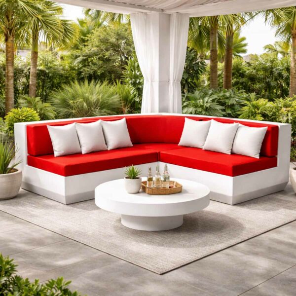 Kit salon de coin en resine modèle carrée couv