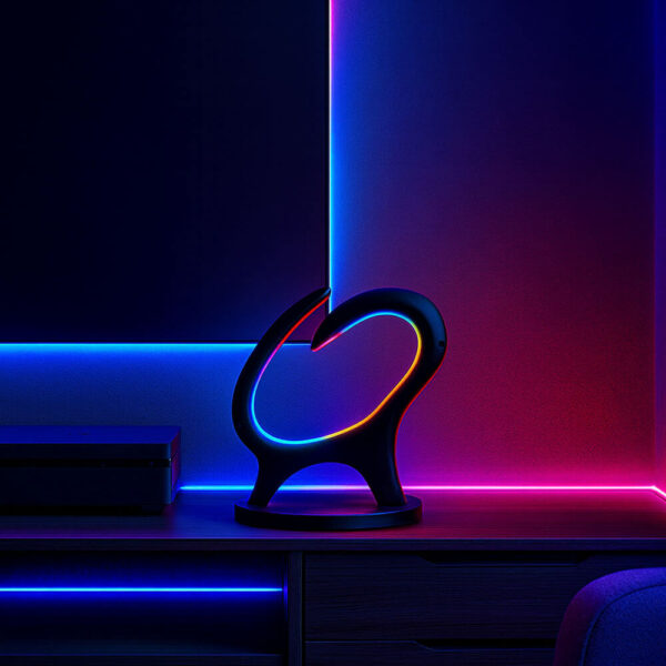 Lampe de table modèle L'Harmonie couverture rgb