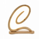 Lampe de table spirale en bois noble modèle Tourbillon