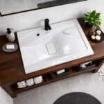 Lavabo encastré pour salle de bain en Stonflex LUX80 couverture