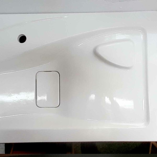 Lavabo encastré pour salle de bain en Stonflex LUX80 reel