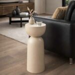 Table d'appoint ronde en resine diametre 20cm couverture