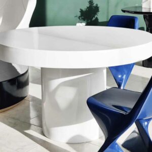 Table haute ronde en resine modèle CANNE Ø120cm