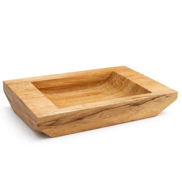 Vasque a poser en bois africain marbré VBA7045