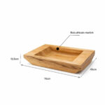 Vasque a poser en bois africain marbré VBA7045 dim