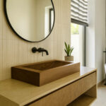 Vasque a poser en bois africain massif VBA8040 couv