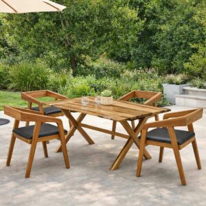 Table de salle à manger en bois marbré ref TBM160